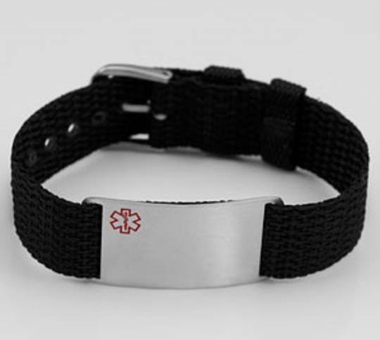 Medical Alert Bracelet with Buckle and Stainless Steel Medical I.D Tag